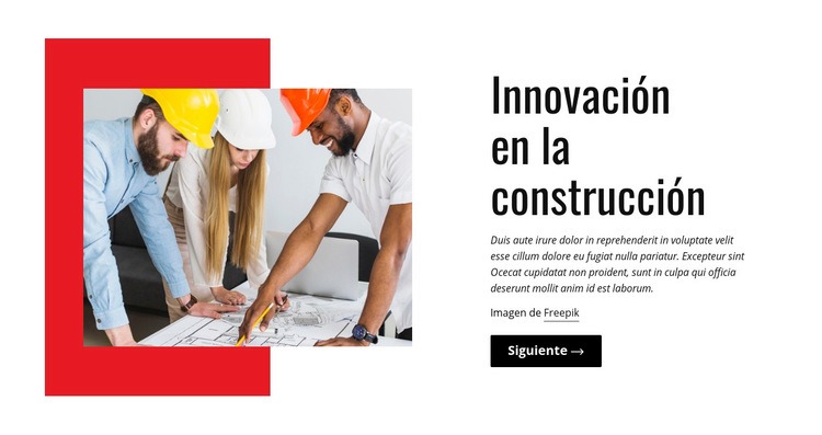 Innovación en la edificación Creador de sitios web HTML