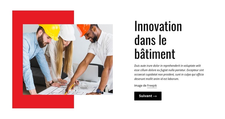 Innovation dans le bâtiment Conception de site Web