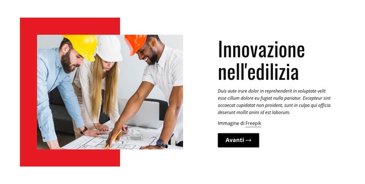 Innovazione nell'edilizia Costruttore di siti web HTML