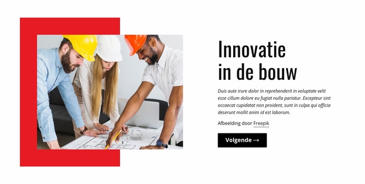 Innovatie in bouwen Bestemmingspagina