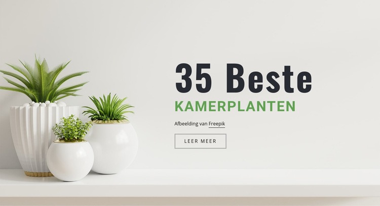 Planten in interieurontwerp HTML5-sjabloon