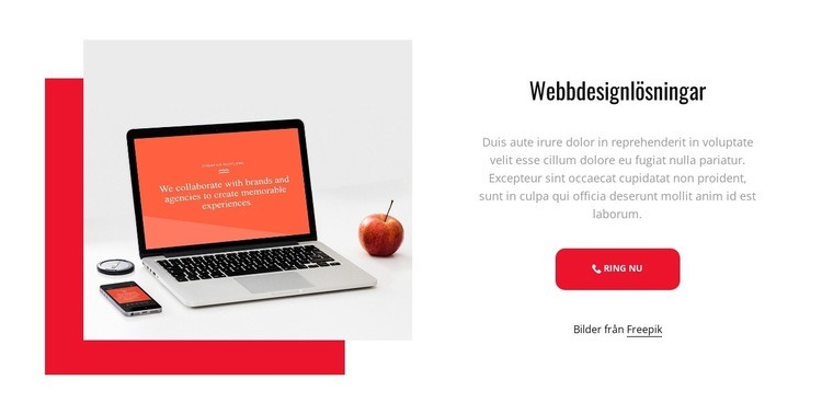 Utveckling av webbdesign Webbplats mall