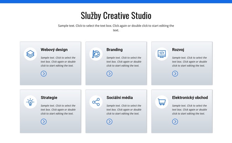 Služby kreativního studia Šablona CSS