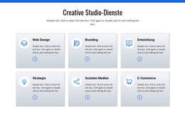 Kreative Studio-Dienstleistungen – Vorlage Für Website-Builder