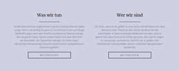 Zwei Textspalten - HTML-Seitenvorlage