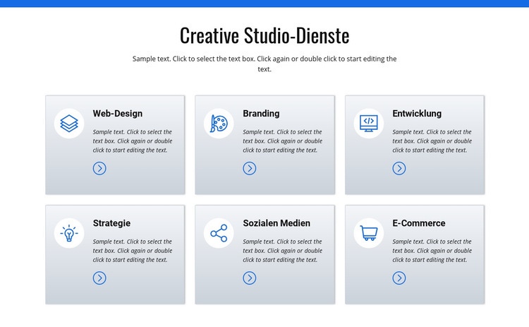 Kreative Studio-Dienstleistungen HTML Website Builder