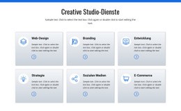 Kreative Studio-Dienstleistungen – Funktionale HTML5-Vorlage