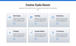 Kreative Studio-Dienstleistungen - Vorlagen Website-Design
