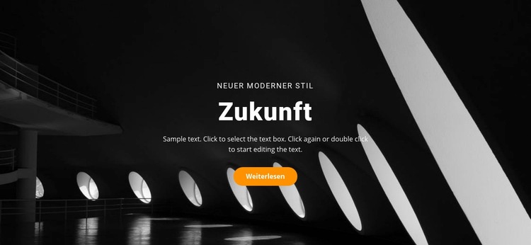 Zukünftige Gebäudekonzepte Website Builder-Vorlagen