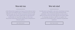 Zwei Textspalten - Schönes Website-Design