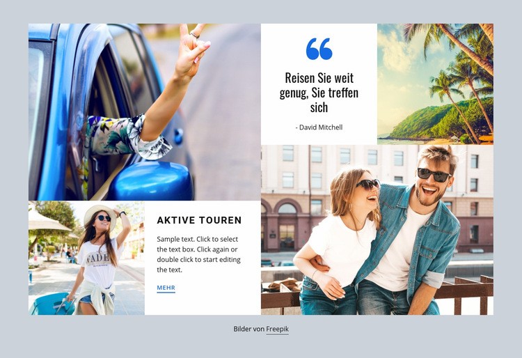 Welttourismus und Reisen Website design