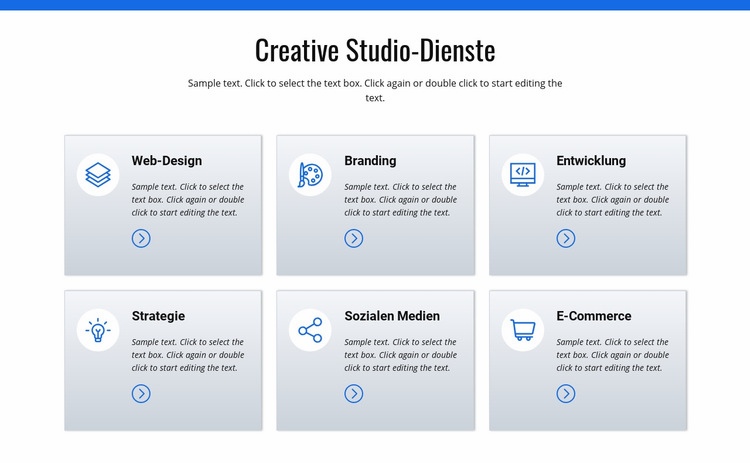 Kreative Studio-Dienstleistungen Website-Modell
