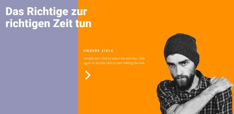 Das richtige Geschäft machen Website-Vorlage