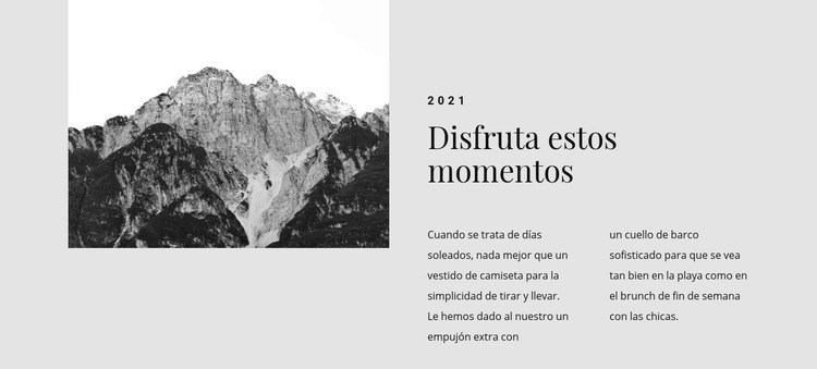 Disfruta de estos momentos de viaje Plantillas de creación de sitios web