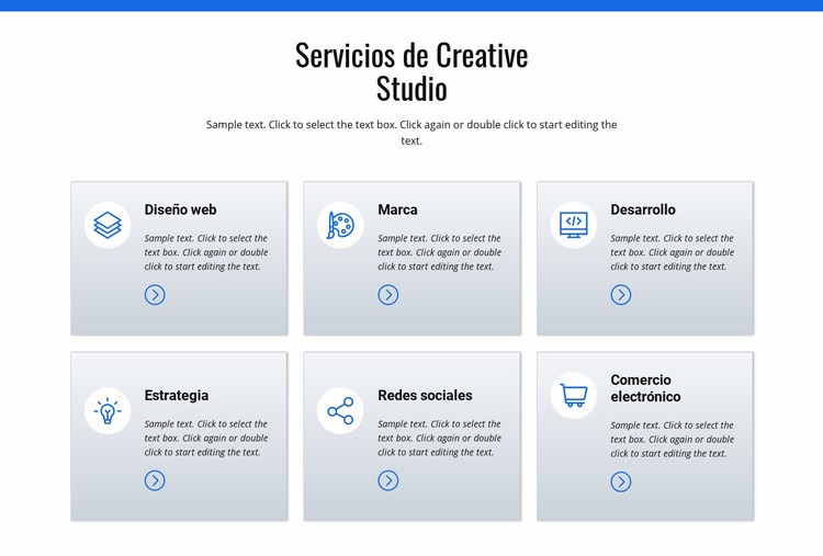 Servicios de estudio creativo Diseño de páginas web