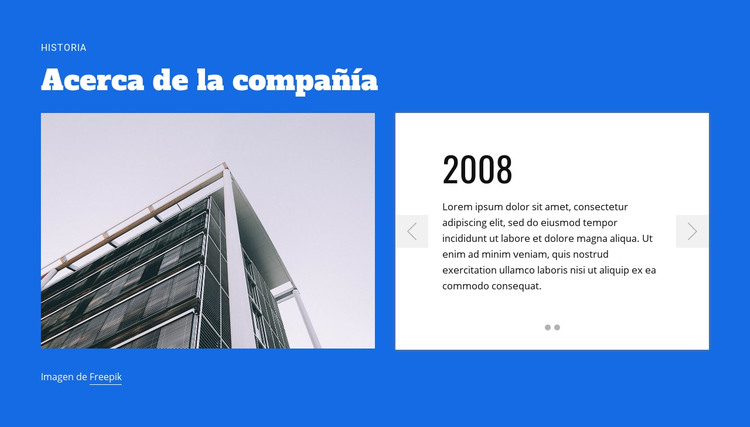 Sobre la empresa constructora Plantilla HTML