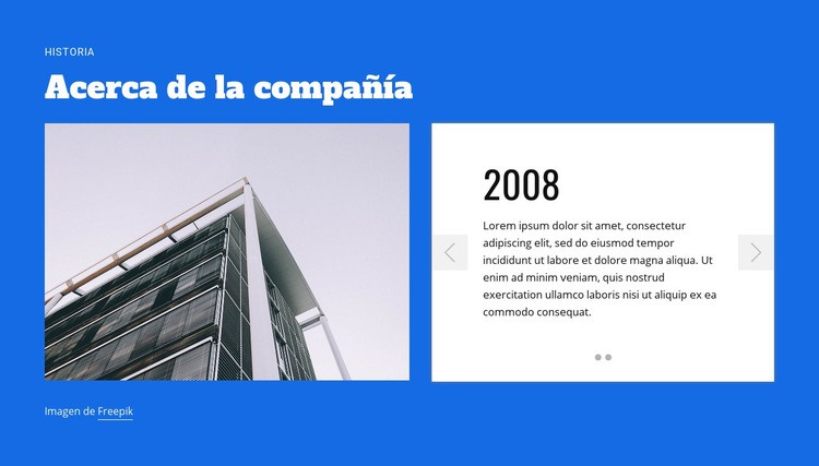 Sobre la empresa constructora Plantilla HTML5