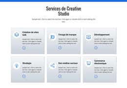 Services De Studio De Création – Modèle De Site Web HTML