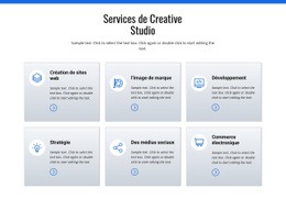 Services De Studio De Création - Modèle HTML5 De Fonctionnalité