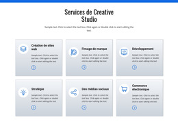Services De Studio De Création - Page De Destination