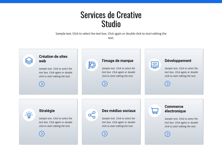 Services de studio de création Modèle de site Web