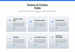 Services De Studio De Création - Modèle D'Une Page Réactif