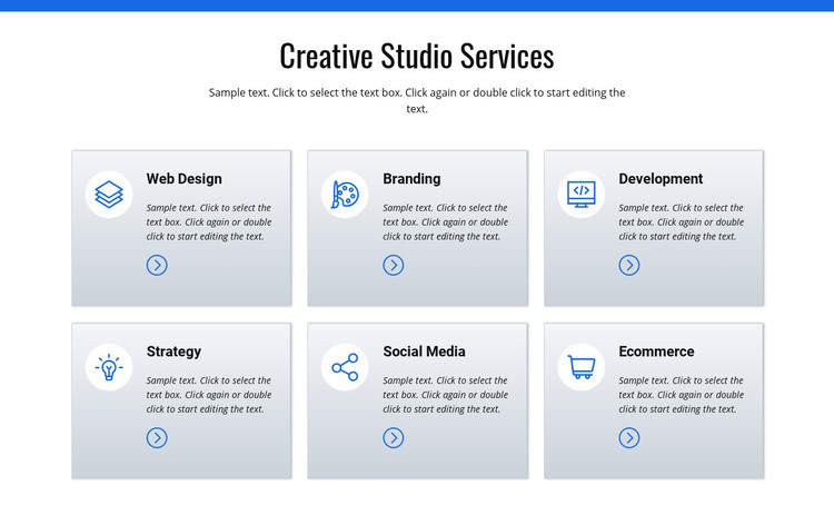 Creative studio services Homepage Design