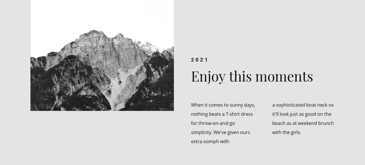 Enjoy this travel moments Homepage Design
