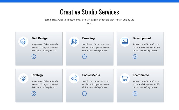 Kreatív stúdió szolgáltatások Html Weboldal készítő