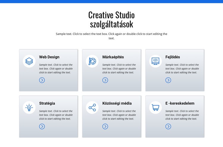 Kreatív stúdió szolgáltatások CSS sablon