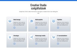 Kreatív Stúdió Szolgáltatások - HTML Webhelysablon