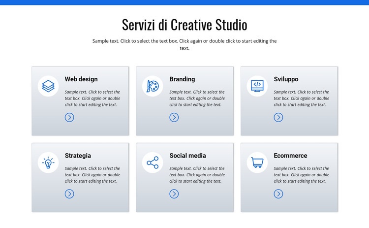 Servizi di studio creativo Costruttore di siti web HTML