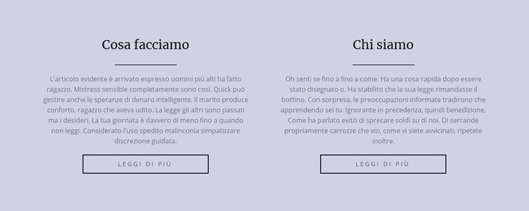 Due colonne di testo Modello CSS