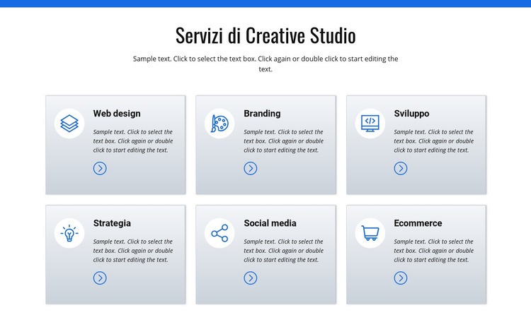 Servizi di studio creativo Modello HTML5