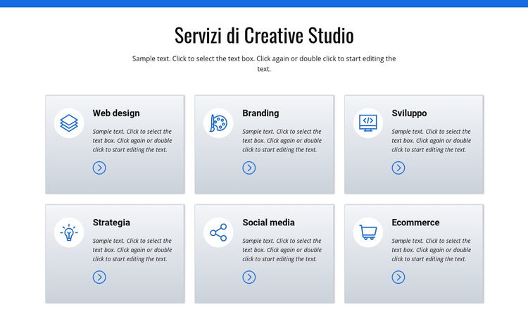 Servizi di studio creativo Modello di sito Web