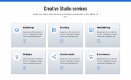 Creatieve Studio-Diensten - Bestemmingspagina Slepen En Neerzetten