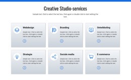 Creatieve Studio-Diensten - Website Creator HTML