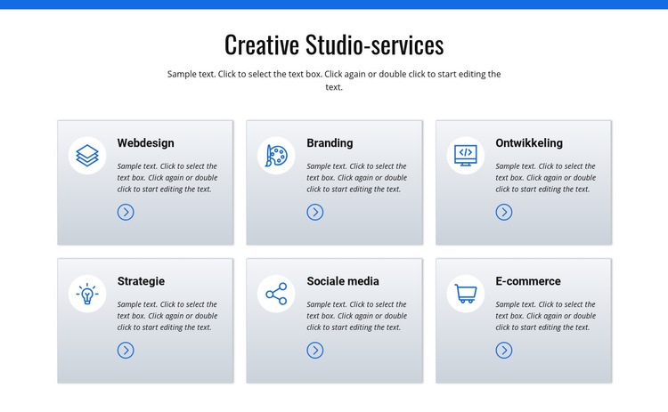 Creatieve studio-diensten Html Website Builder