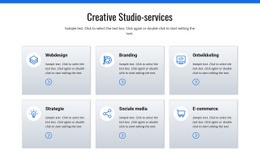 Creatieve Studio-Diensten - Functionaliteit HTML5-Sjabloon