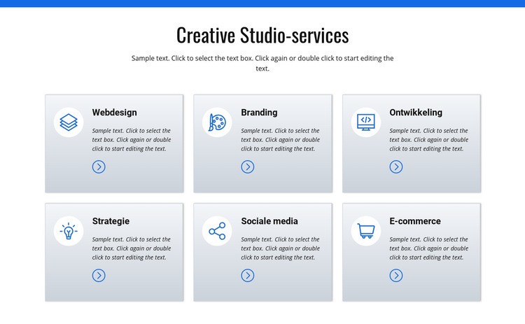 Creatieve studio-diensten HTML5-sjabloon