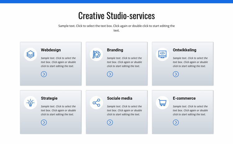 Creatieve studio-diensten Joomla-sjabloon
