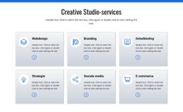 Creatieve Studio-Diensten - Responsieve Sjabloon Van Één Pagina