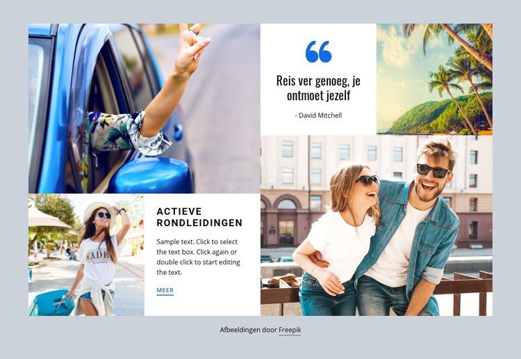 Wereldtoerisme en reizen Website mockup