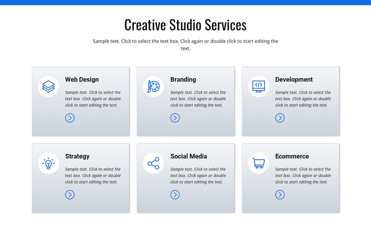 Creative studio services One Page Template