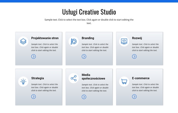 Usługi studia kreatywnego Szablony do tworzenia witryn internetowych