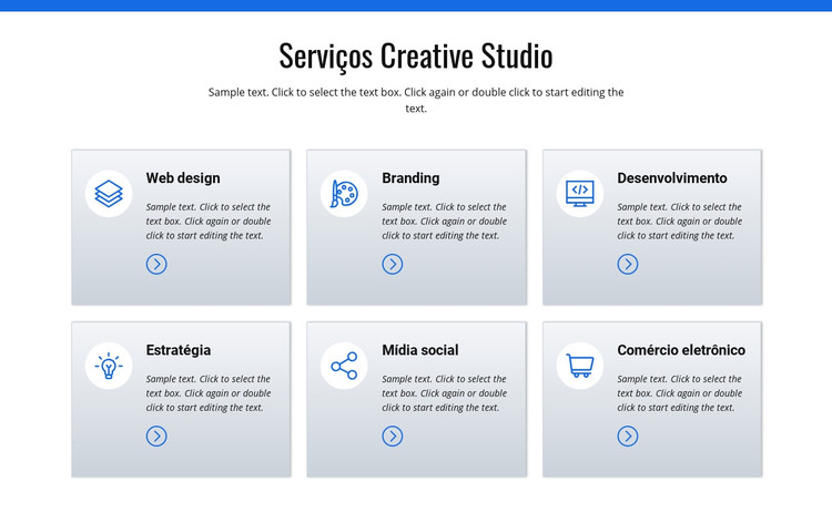 Serviços de estúdio criativo Modelo HTML