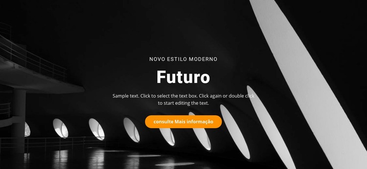 Futuros conceitos de construção Modelo de uma página