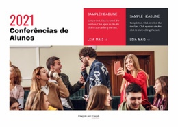 Página De Destino Mais Criativa Para Conferência Mundial De Aprendizagem