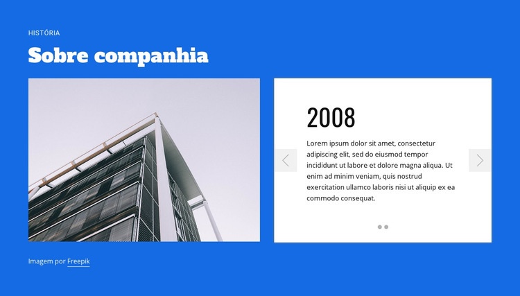 Sobre construtora Landing Page