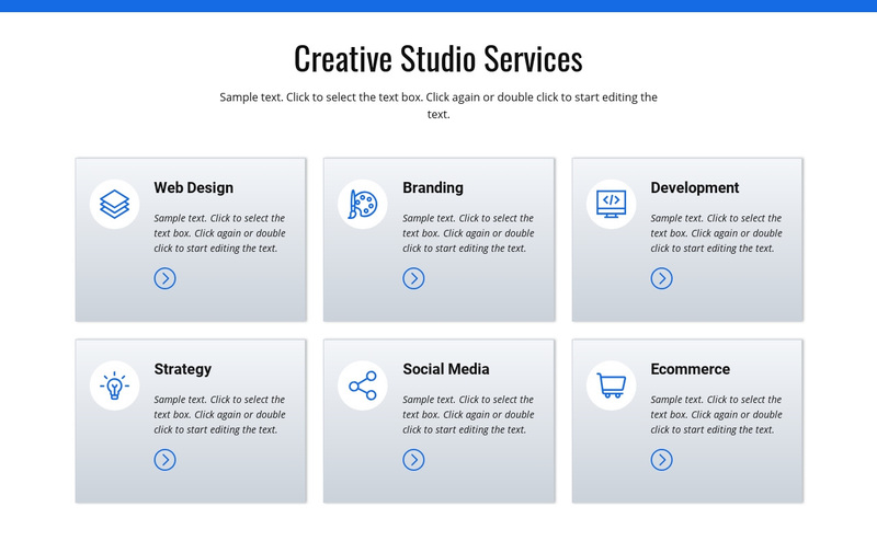 Creative studio services Squarespace Template Alternative